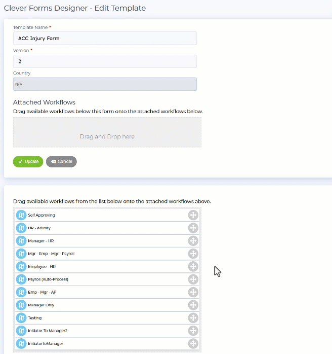 Clever Forms workflow approval routing in action