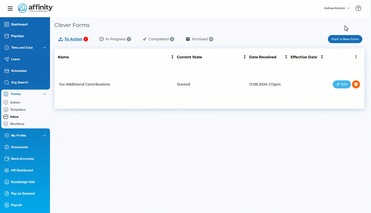 Forms and Workflow Builder Interface