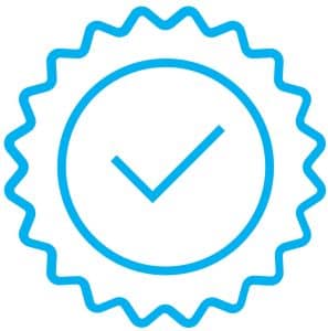 Blue tick icon